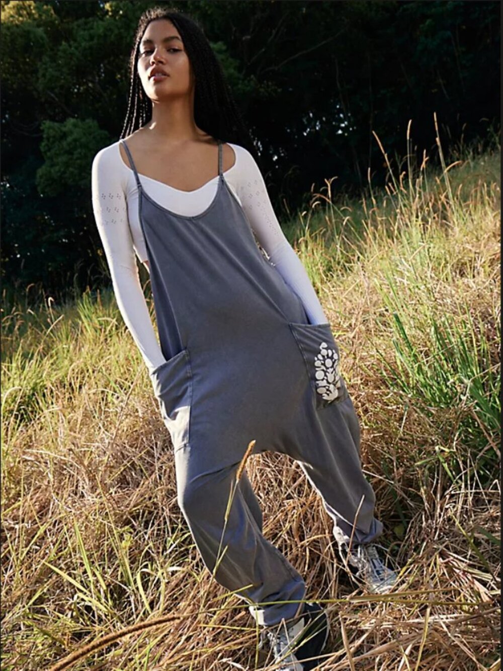 FREE PEOPLE MOVEMENT HOT SHOT LOGO ONESIE